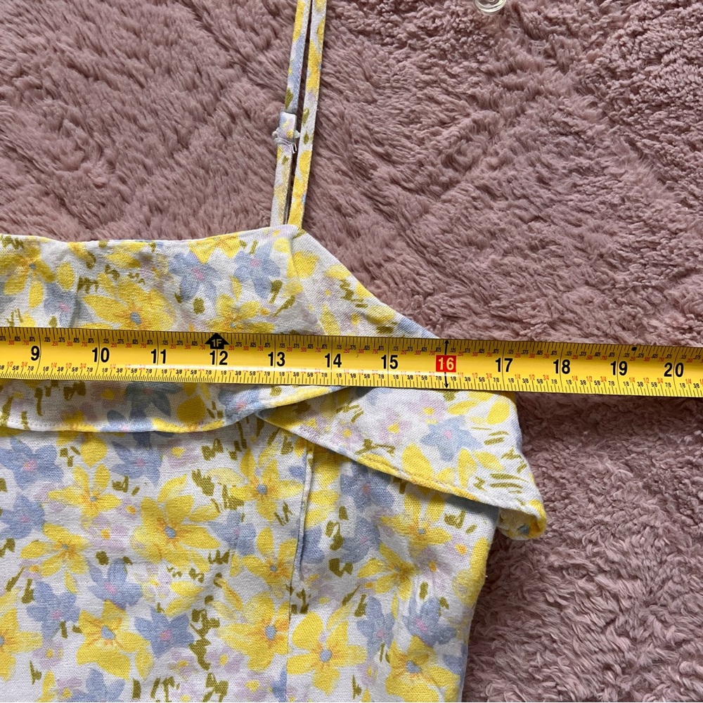 GB Gianni Bini Ruffled Floral Dress Cottage Preppy Coquette Summer Beach Size XL - Picture 6 of 9